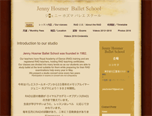 Tablet Screenshot of jennyhosmerballetschool.com